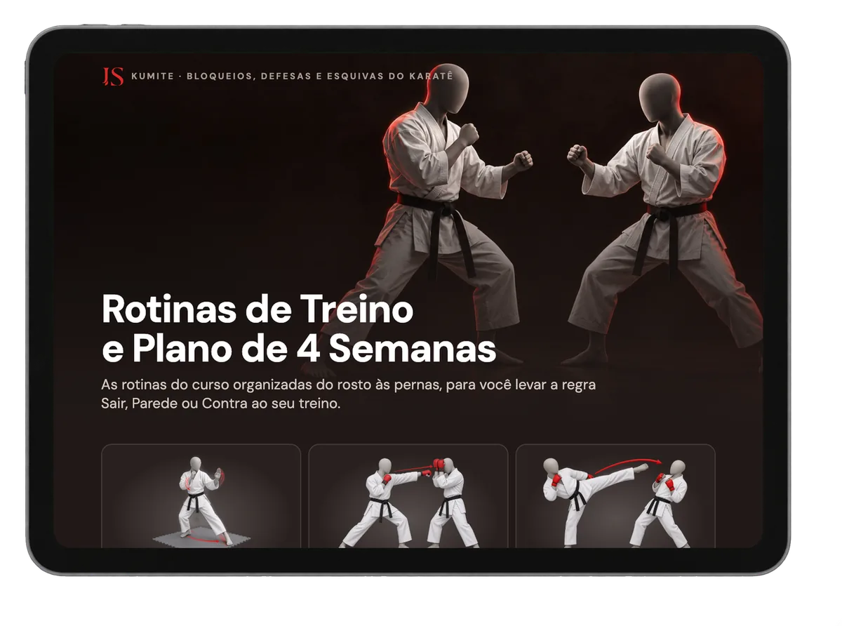 Rotinas de Treino e Plano de 4 Semanas aberto no tablet